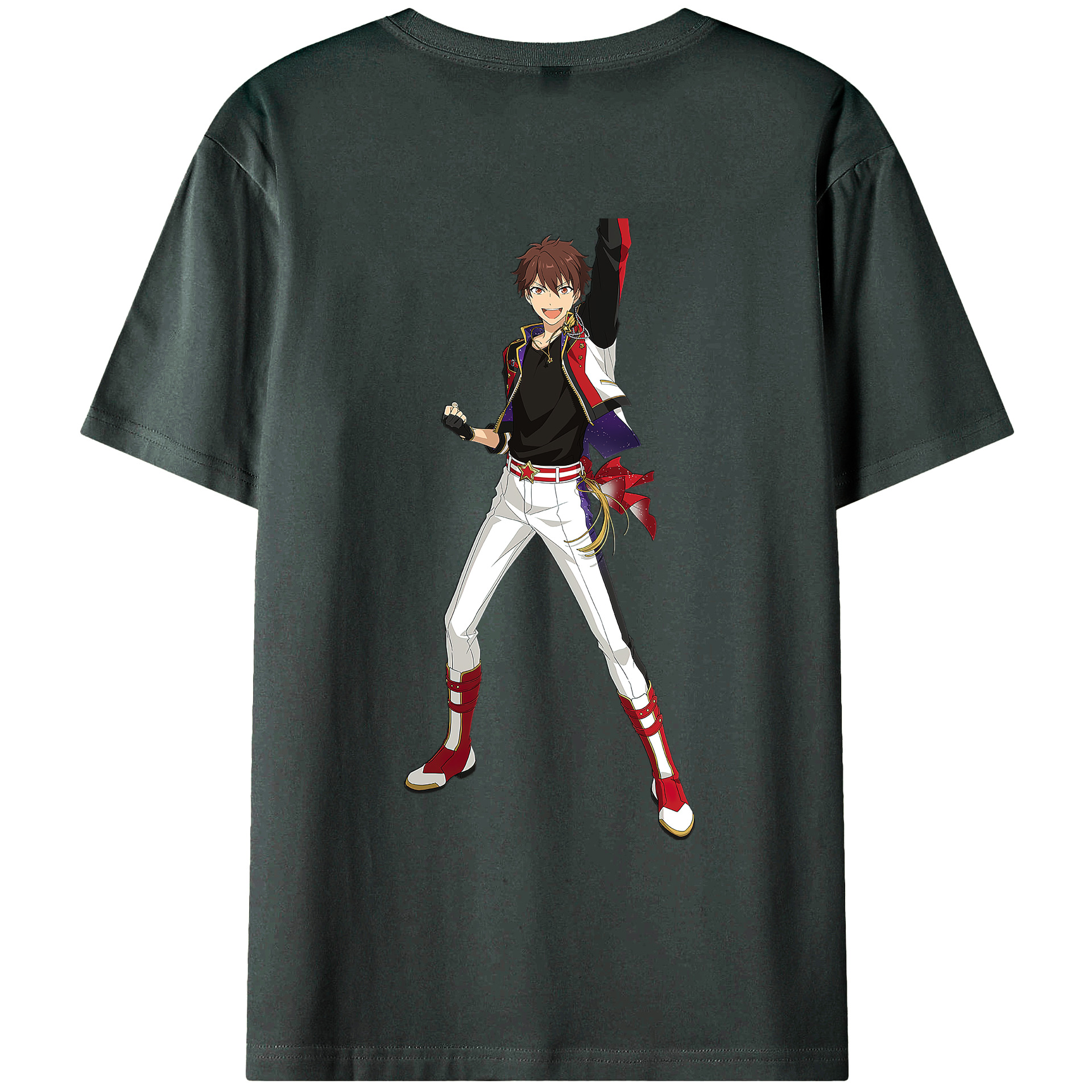 （画像用） あんさんぶるスターズ! Ensemble Stars 綿100％ メンズ半袖Tシャツ（バックプリント） 通気性